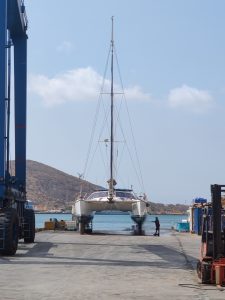 Boatwork in the boatyard Ascar in Cartagena Spain