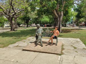 Statue of Hemingway in Park in Havana